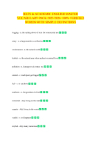 IELTS & ACADEMIC ENGLISH MASTER VOCABULARY PACK 2025-2026 100- VERIFIED WORDS WITH SIMPLE