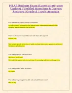 PILAB Rodents Exam (Latest 2026–2027 Update) | Verified Questions and ...