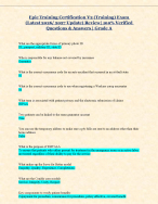 Epic Training Certification V2 (Training) Exam  (Latest 2026/ 2027 Update) Review| 100% Verified