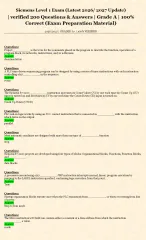Siemens Level 1 Exam (Latest 2026/ 2027 Update)   | verified 200 Questions & Answers | Grade A