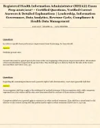Registered Health Information Administrator (RHIA®) Exam  Prep 2026/2027 – Certified Q&A