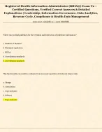 Registered Health Information Administrator (RHIA®) Exam V2 –  Certified Q&A