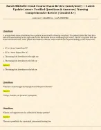 Sarah Michelle Crash Course Exam Review (2026/2027) Latest  Update (1000+ Verified Questions & Ans