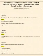 CS 6250 Quiz 3 (All Quizzes) Latest Update | Verified  Questions and Correct Answers | Complete