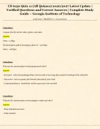 CS 6250 Quiz 11 (All Quizzes) 2026/2027 Latest Update |  Verified Questions and Correct Answers |
