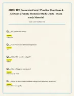 ABFM ITE Exam 2026/2027 Practice Questions &  Answers | Family Medicine Study Guide |Exam  study Mat...