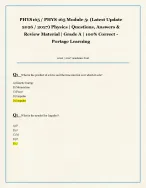 PHYS165 / PHYS 165 Module 5: (Latest Update  2026 / 2027) Physics | Questions, Answers &  Review Mat...