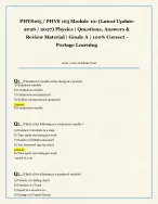 PHYS165 / PHYS 165 Module 10: (Latest Update  2026 / 2027) Physics | Questions, Answers &  Review Ma...