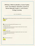 PHYS165 / PHYS 165 Module 3: (Latest Update  2026 / 2027) Physics | Questions, Answers &  Review Mat...