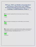 PSYC140 / PSYC 140 Module 4 Exam Questions  and Answers | Latest 2026–2027 Update |  Developmental (...