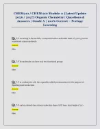 CHEM210 / CHEM 210 Module 1: (Latest Update  2026 / 2027) Organic Chemistry | Questions &  Answers |...