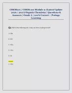 CHEM210 / CHEM 210 Module 2: (Latest Update  2026 / 2027) Organic Chemistry | Questions &  Answers |...