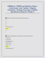 CHEM210 / CHEM 210 Module 5 Exam |  Latest 2026–2027 Update | Organic  Chemistry | Portage Learning...