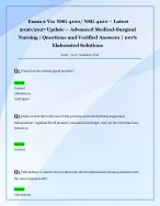 Exam 2 V2: NSG 4100/ NSG 4100 – Latest  2026/2027 Update – Advanced Medical-Surgical  Nursing | Ques...