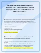 NSG 4100/ NSG 4100 Exam 1 – 2026/2027  Academic Year – Advanced Medical-Surgical  Nursing Questions...