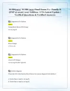 NURS5433/ NURS 5433 Final Exam V1– Family II  (FNP 2) 2026/ 2027 Edition | UTA Latest Update |  Veri...