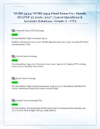 NURS 5434/ NURS 5434 Final Exam V2– Family  III (FNP 3) 2026/ 2027 | Latest Questions &  Accurate So...