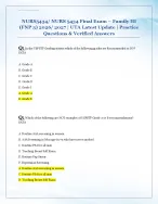 NURS 5434/ NURS 5434 Final Exam V2– Family  III (FNP 3) 2026/ 2027 | Latest Questions &  Accurate So...