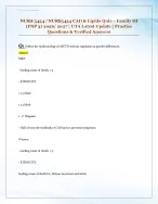 NURS 5434 / NURS5434 CAD & Lipids Quiz – Family III  (FNP 3) 2026/ 2027 | UTA Latest Update | Practi...