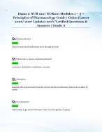Exam 1: NUR 210/ NUR210 Modules 1 – 3 –  Principles of Pharmacology Guide | Galen (Latest  2026/ 2027 Update) 100% Verified Questions &  Answers | Grade A