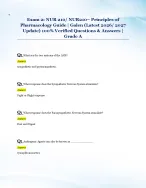 Exam 2: NUR 210/ NUR210– Principles of  Pharmacology Guide | Galen (Latest 2026/ 2027  Update) 100% Verified Questions & Answers |  Grade A