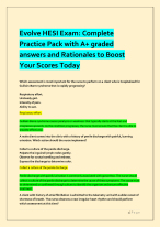 Evolve HESI Exam: Complete Practice Pack with Rationales to Boost Your Scores Today
