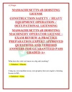 MASSACHUSETTS 2B HOISTING LICENSE CONSTRUCTION SAFETY / HEAVY EQUIPMENT ...