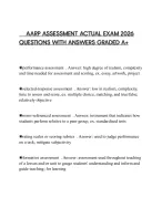 AARP ASSESSMENT ACTUAL EXAM 2026 QUESTIONS WITH ANSWERS GRADED A+ ...