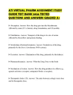 ATI VIRTUAL PHARM ASSESSMENT STUDY GUIDE TEST BANK 2026 TESTED QUESTIONS AND ANSWERS GRADED A+