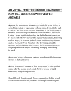 ATI VIRTUAL PRACTICE HAROLD EXAM SCRIPT 2026 FULL QUESTIONS WITH VERIFIED ANSWERS