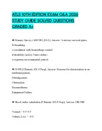 ATLS 10TH EDITION EXAM Q&A 2026 STUDY GUIDE SOLVED QUESTIONS GRADED A+