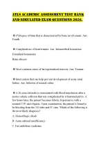 ATLS ACADEMIC ASSESSMENT TEST BANK AND SIMULATED EXAM QUESTIONS 2026.