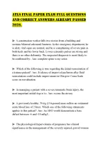 ATLS FINAL PAPER EXAM FULL QUESTIONS AND CORRECT ANSWERS ALREADY PASSED 2026.