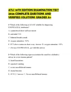 ATLS 10TH EDITION EXAMINATION TEST 2026 QUESTIONS WITH SOLUTIONS GRADED A+