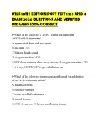 ATLS 10TH EDITION POST TEST 1 2 3 AND 4 EXAM 2026 QUESTIONS AND VERIFIED ANSWERS 100% CORRECT