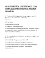 ATLS 10TH EDITION POST TEST MCQ EXAM SCRIPT 2026 QUESTIONS WITH ANSWERS GRADED A+