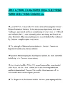 ATLS 10TH EDITION TEST BANK 2026 EXAM REVIEW WITH COMPLETE QUESTIONS AND ANSWERS