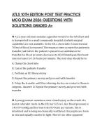 ATLS 10TH EDITION POST TEST PRACTICE MCQ EXAM 2026 QUESTIONS WITH SOLUTIONS GRADED A+