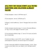 ATLS POST TEST EXAM SCRIPT 2026 TESTED QUESTIONS AND SOLUTIONS ALREADY PASSED