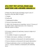 ATLS POST TEST ACTUAL EXAM 2026 QUESTIONS AND ANSWERS GRADED A+