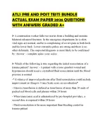 ATLS PRE AND POST TESTS BUNDLE ACTUAL EXAM PAPER 2026 QUESTIONS WITH ANSWERS GRADED A+