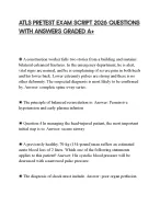 ATLS PRETEST EXAM SCRIPT 2026 QUESTIONS WITH ANSWERS GRADED A+ - DocMerit