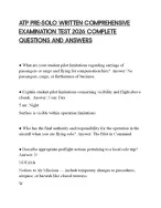 ATP PRE-SOLO WRITTEN COMPREHENSIVE EXAMINATION TEST 2026 COMPLETE ...