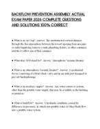 BACKFLOW PREVENTION ASSEMBLY ACTUAL EXAM PAPER 2026 COMPLETE QUESTIONS AND SOLUTIONS 100% CORRECT