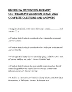 BACKFLOW PREVENTION ASSEMBLY CERTIFICATION EVALUATION EXAMS 2026 COMPLETE QUESTIONS AND ANSWERS