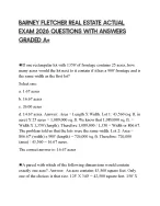 BARNEY FLETCHER REAL ESTATE ACTUAL EXAM 2026 QUESTIONS WITH ANSWERS GRADED A+