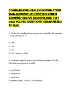 COMPARATIVE HEALTH INFORMATION MANAGEMENT 4TH EDITION PEDEN ...