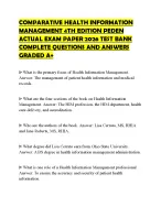 COMPARATIVE HEALTH INFORMATION MANAGEMENT 4TH - DocMerit