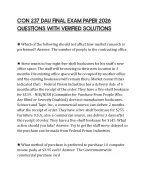CON 237 DAU FINAL EXAM PAPER 2026 QUESTIONS WITH VERIFIED SOLUTIONS