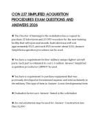 CON 237 SIMPLIFIED ACQUISITION PROCEDURES EXAM QUESTIONS AND ANSWERS 2026